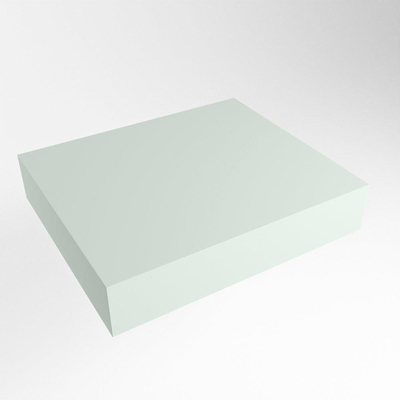Mondiaz TOP 51 Topblad - 40x51x12cm - geschikt voor afdekplaat - Solid surface - Greey