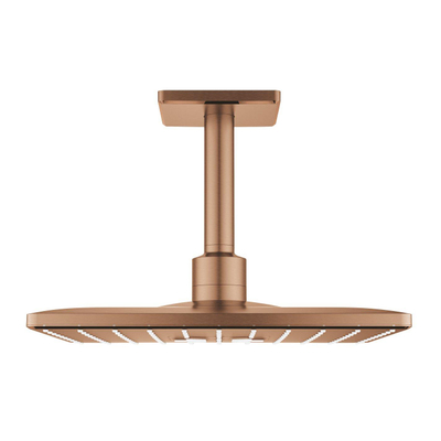 GROHE Rainshower SmartActive 310 Cube Hoofddouche - 31x31cm - 2 straalsoorten - plafondarm 14.2cm - geborsteld warm sunset