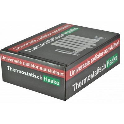 Wiesbaden Luxe therm. rad. aansluitset haaks chroom