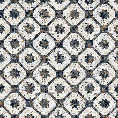 Paul & Co Ceramiche Terrazzo vloertegel - 25x25cm - 14mm - Vierkant - Casale Borgo grigio mat