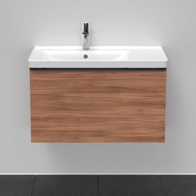 Duravit D-Neo wastafelonderkast 78.4x44x45.2cm 1 lade met softclose Noten Mat