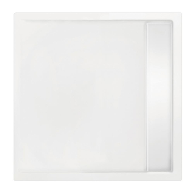 Xenz easy tray douchevloer 80x80x5cm rechthoek acryl wit