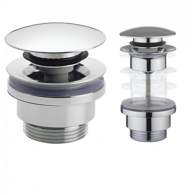 Saniclass klikwaste afvoerplug 5/4" chroom set van 2