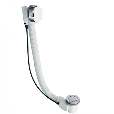 Crosswater Badafvoercombinatie - pop-up waste - draaiknop - universeel - chroom