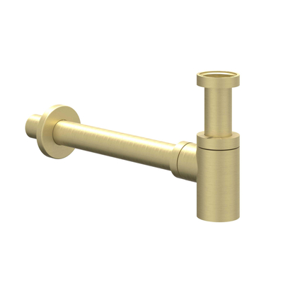 IVY Design Sifon - laag model - Geborsteld mat goud PVD