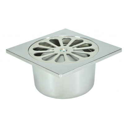 Riko doucheput met onderuitlaat 10 x 10 cm chroom