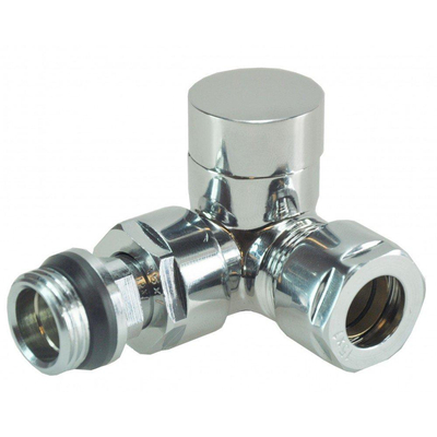 Riko luxe regelvent. 1/2''x15 (M22) knel haaks verkeerd chroom