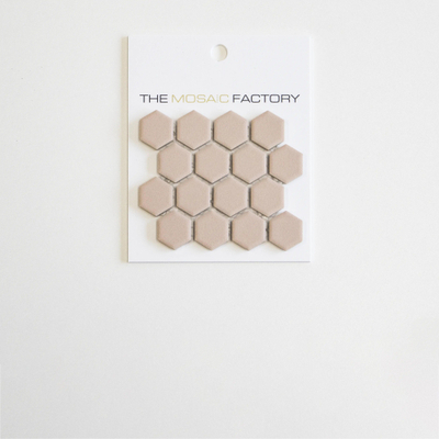 SAMPLE The Mosaic Factory Hexagon mozaïektegel - 12.5x15 - wand en vloertegel - Zeshoek/Hexagon - Porselein Royal Peach Mat