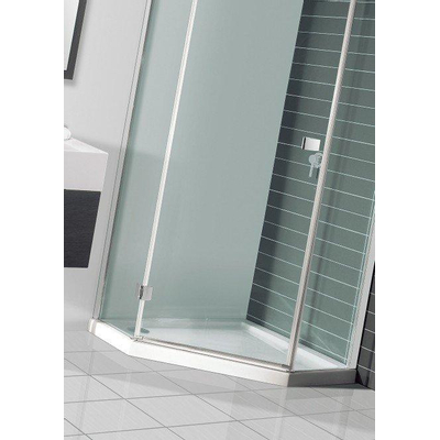 Crosswater Showertray douchebak 90x90x4cm vijfhoek wit - OUTLET