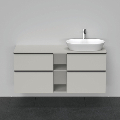 Duravit D-Neo wastafelonderkast 140x66.4x55cm 4 lades Betongrijs Mat