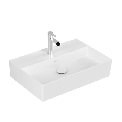 Villeroy & Boch Memento 2.0 wastafel voor handdoekhouders 60x42cm 1 kraangat ceramic+ wi