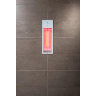 Sunshower Pure White infrarood inbouwapparaat 19.9x61.9x10cm half body 1250watt aluminium inclusief eindinstallatie en 5 jaar garantie