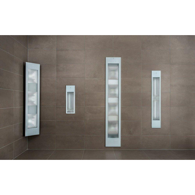 Sunshower Pure White XL infrarood inbouwapparaat 19.9x123.8x10cm full body 1500watt wit/aluminium