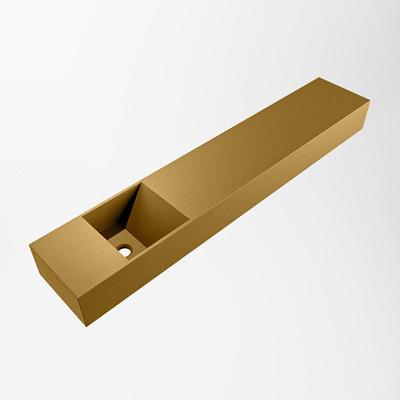 Mondiaz TYNE Fontein - 120x23x12cm - wasbak Links - zonder kraangaten - solid surface - Oro