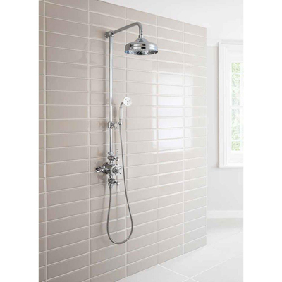 Crosswater Belgravia regendouche met glijrail en handdouche en 20cm hoofddouche chroom