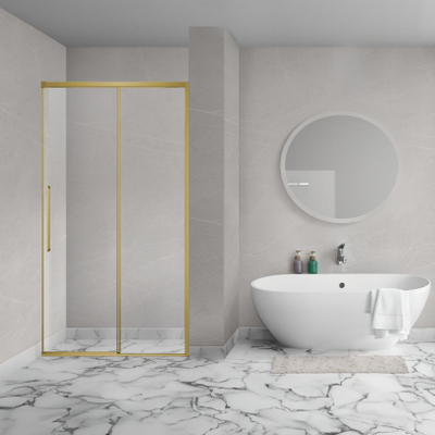 Aqua Vista Lokla Linea nisdeur - 140x200cm - incl. montageset - geborsteld goud