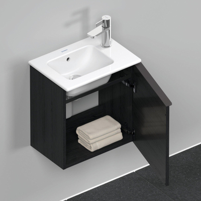 Duravit D-Neo wastafelonderkast 41x44x27.4cm Rechtsdraaiend 1 deur Eiken (zwart) Mat