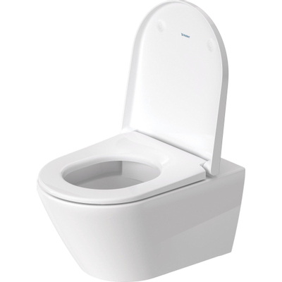 Duravit D-Neo wandtoilet met zitting 37x54x40cm Wit Hoogglans