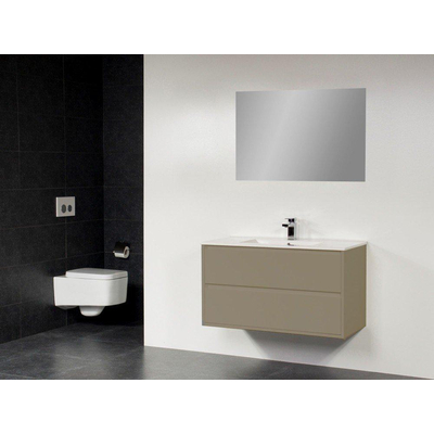 Saniclass New Future XXS Empoli badmeubel 100cm met spiegel taupe