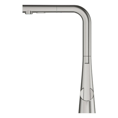 GROHE Zedra Keukenkraan - l uitloop - supersteel geborsteld