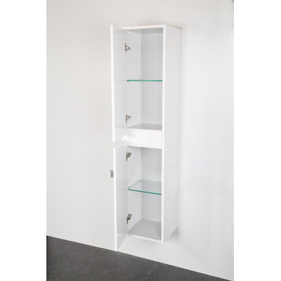 BRAUER New Future Badkamerkast - 160x35x35cm - 2 greep - loze links/rechtsdraaiende deuren - MDF - hoogglans wit SHOWROOMMODEL