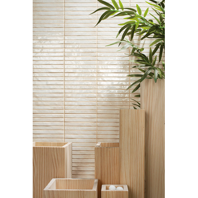 La Platera Cerámica Raku Keramische wandtegel - 35x35cm - 9.2mm - kitkat - Beige