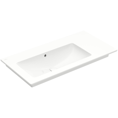 Villeroy en Boch Venticello meubelwastafel met wasbak links zonder kraangat 100x50cm met overloop ceramic+ wit