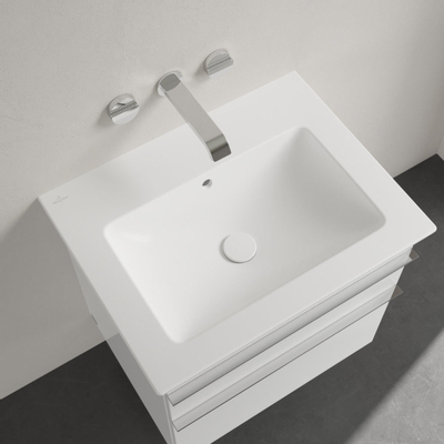 Villeroy & Boch Venticello wastafel zonder kraangat 65x50cm met overloop Ceramic+ stone white