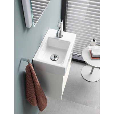 Duravit Ketho 2 wastafelonderbouwkast met 1 deur 36.4x23.8x44cm links, met greep antraciet wit supermat