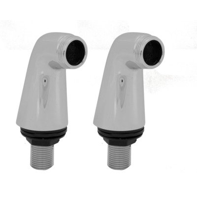 Praya staande badrandkoppelingen 1/2x3/4 set van 2 chroom