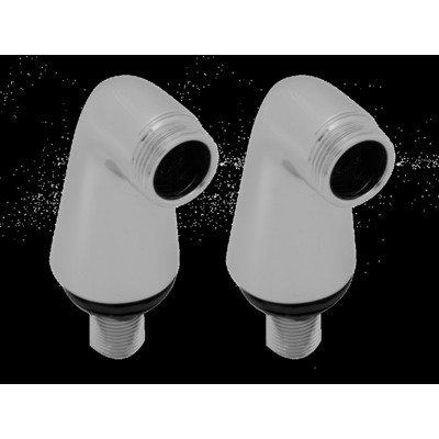 Praya staande badrandkoppelingen 1/2x3/4 set van 2 chroom