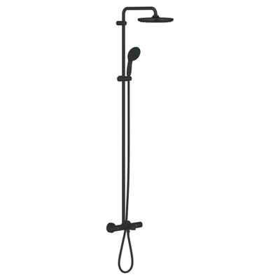 Grohe Vitalio Start douchesysteem m. badkraan thermostatisch m. aquadimmerm. hoofddouche Ø25cm en handdouche Ø11cm mat zwart