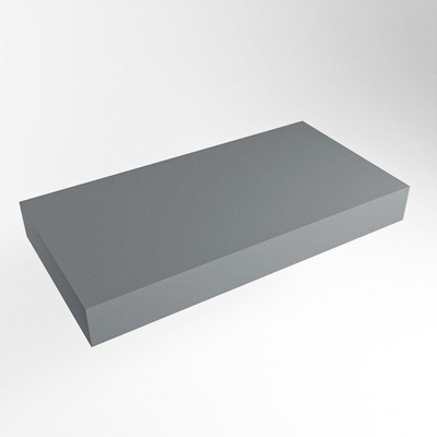 Mondiaz TOP 51 Vrijhangend Topblad - 100x51x12cm - geschikt voor waskom - Solid surface - Plata
