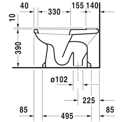 Duravit 1930 duoblokpot diepspoel AO wit