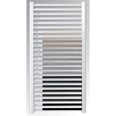 Plieger Cavallino Specchio designradiator verticaal met spiegel middenaansluiting 1800x602mm 773W donkergrijs structuur