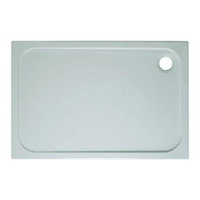 Crosswater Shower Tray douchebak 90x120x4.5cm met antikalkbehandeling stone resin wit