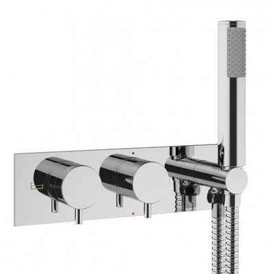 Crosswater MPRO inbouwdouchekraan 27.5x12cm thermostatisch met handdoucheset chroom