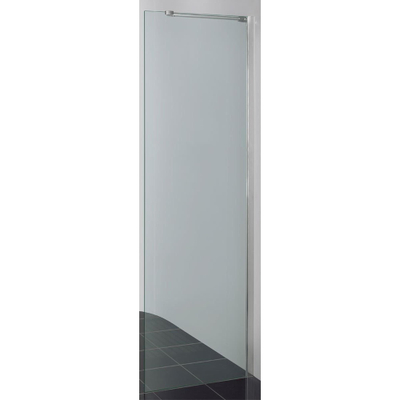 Crosswater Design S zijwand 80x195cm met 8mm helder veiligheidsglas zilver profiel