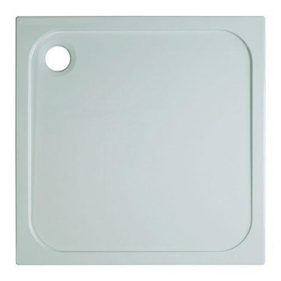 Crosswater Shower Tray douchebak 90x90x4.5cm vierkant met antikalkbehandeling afvoer 90mm wit