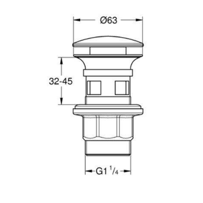 GROHE push open waste chroom OUTLET