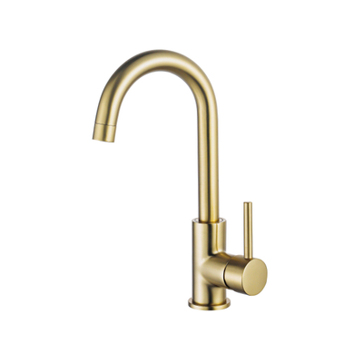 Fortifura Calvi hoge wastafelmengkraan met draaibare uitloop Geborsteld Messing PVD (Goud) OUTLETSTORE