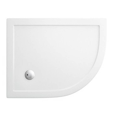 Crosswater Showertray douchebak 120x80x4cm kwartrond offset links wit