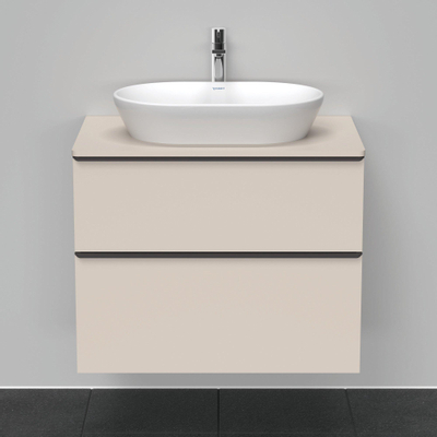 Duravit D-Neo wastafelonderkast 80x66.4x55cm 2 lades Taupe Mat