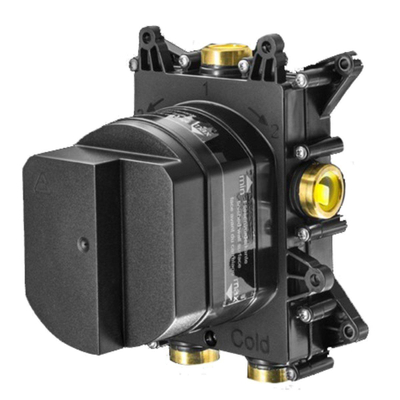 Crosswater 3ONE6 Inbouwthermostaat - thermostatisch - 1 functie - met inbouwdeel - geborsteld messing