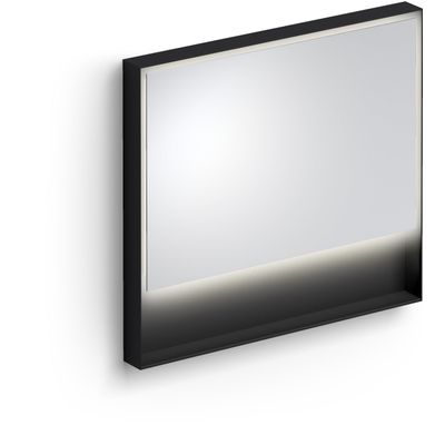 Clou Look at Me Spiegel - 80x90x8cm - LED verlichting - mat zwart