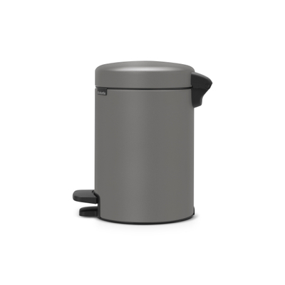 Brabantia NewIcon pedaalemmer 3 liter met kunststof binnenemmer Mineral Concrete Grey