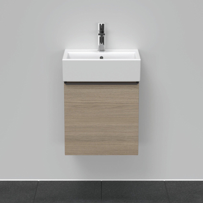 Duravit D-Neo wastafelonderkast 43.4x44x32.2cm Linksdraaiend 1 deur Eiken (terra) Mat