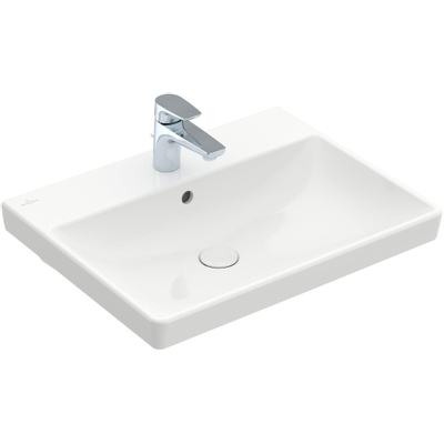 Villeroy & Boch Avento meubelwastafel 60x47cm 1 kraangat met overloop wit