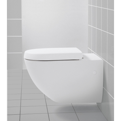 Villeroy & boch Subway closetzitting met deksel en rvs scharnieren wit