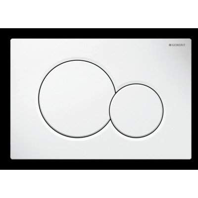 Geberit Sigma01 bedieningsplaat - 2-toets spoeling - ronde knoppen - Alpien wit
